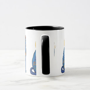 Mug Chat Bleu Lever du Soleil