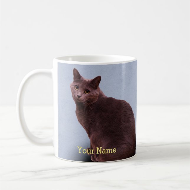 Mug Chat bleu russe de Kitty (Gauche)
