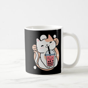 Mug Chat Boba Tea Buble Tea Anime Kawaii Neko Milktea