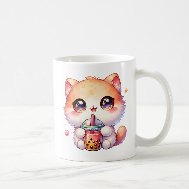 Mug Chat Boire Boba Cute Bubble Thé (Droite)