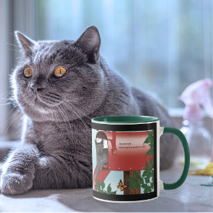Mug Chat boîte de courrier rouge