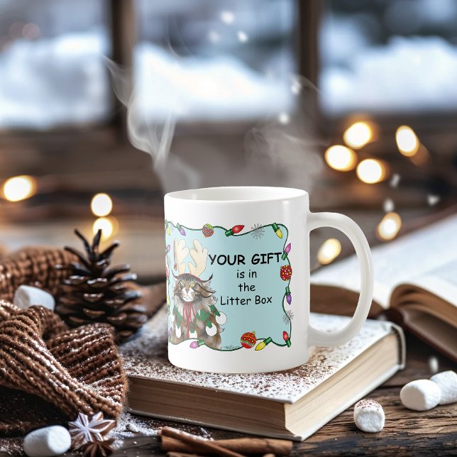 Mug Chat cadeau de Noël Green Funny (Créateur téléchargé)
