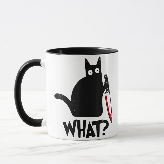Mug Chat Ce Chat Noir Drôle Chemise Meurtre Chat Avec (Gauche)