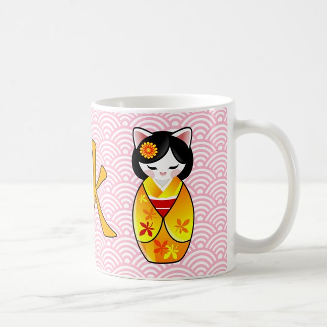 Mug Chat chanceux japonais Maiko de Kokeshi Maneki (Droite)