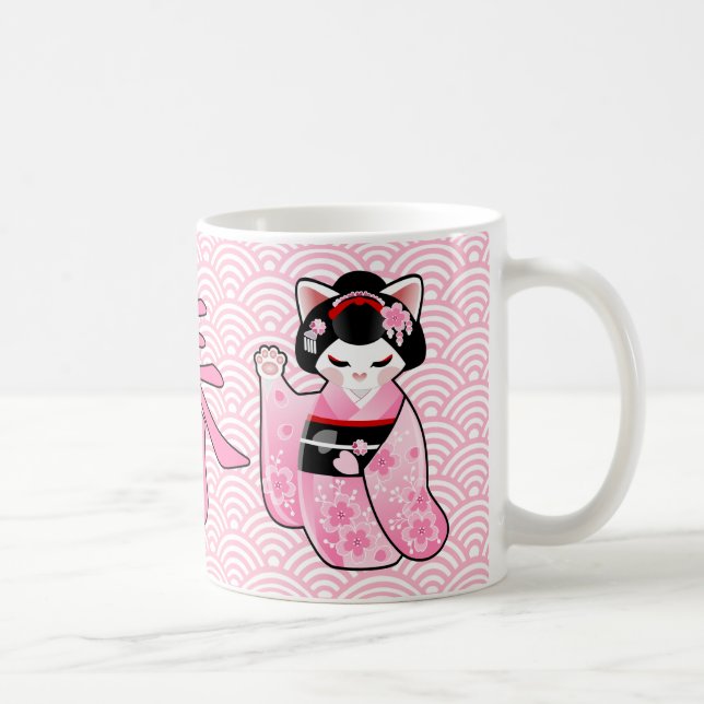 Mug Chat chanceux japonais Maiko de Kokeshi Maneki (Droite)