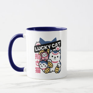 Mug Chat Chanceux Maneki Neko – Chat de Fortune Japona
