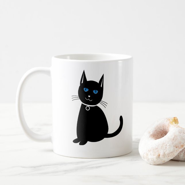Mug Chat Chat noir  (Avec donut)