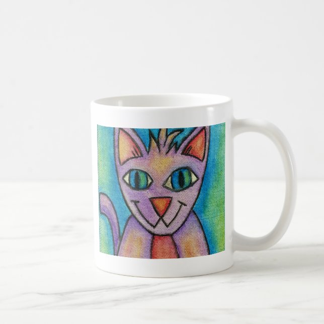 Mug Chat Chaton Rose Violet (Droite)