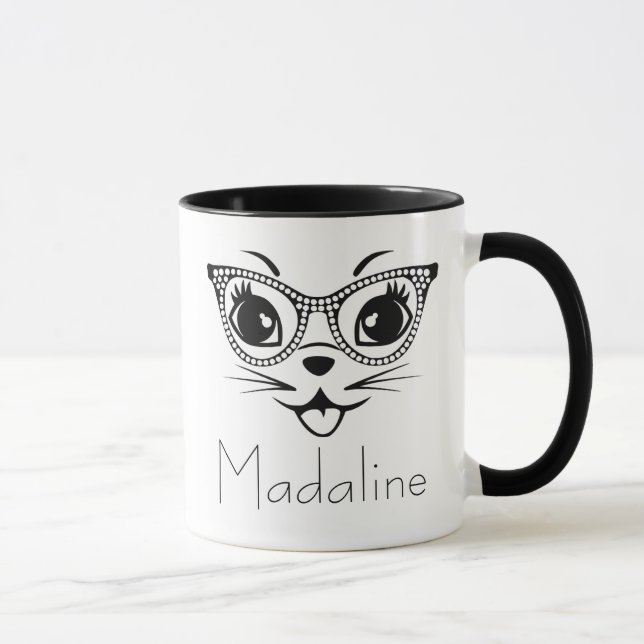 Mug Chat Chic noir et blanc (Droite)