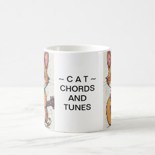 Mug Chat ~ Chords et Tunes mignon Tomcat jouer de la g