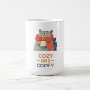 Mug Chat confortable et confortable Orange Écarf hiver