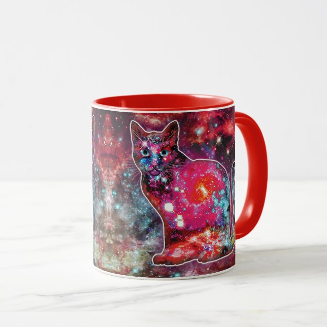 Mug Chat cosmique Alpha (Devant droit)