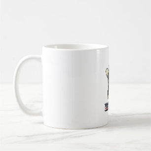 Mug Chat cowboy patriotique Mewica conception vectorie