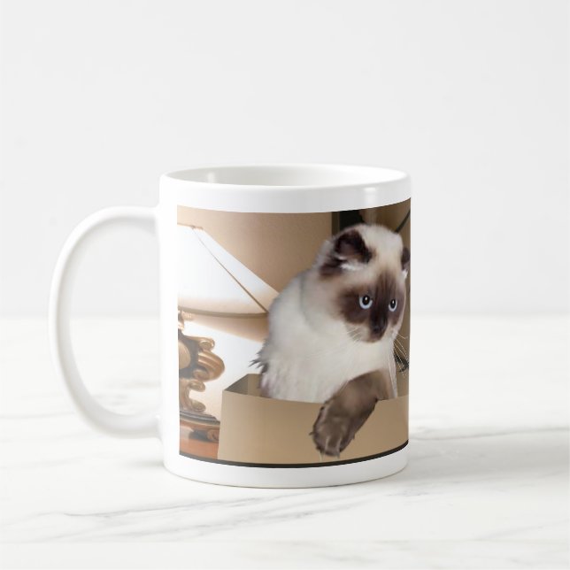 Mug Chat dans la boîte (Gauche)