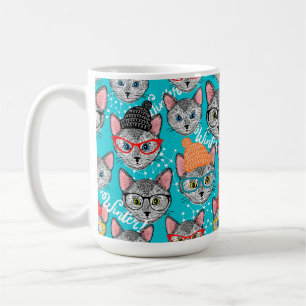 Mug Chat dans le casquette