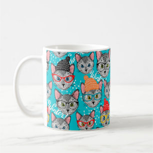 Mug Chat dans le casquette