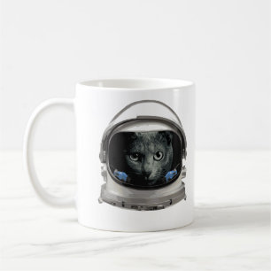 Mug Chat d'astronaute de casque d'espace