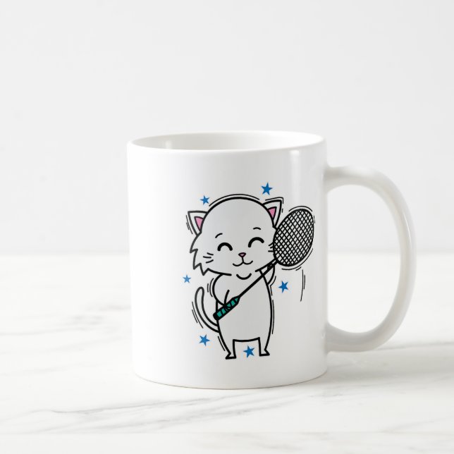 Mug Chat de Badminton (Droite)