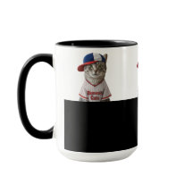 Chat de baseball, chat avec casquette de baseball
