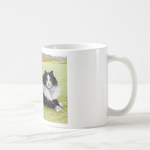Mug Chat de chat de Louis Wain, noir et blanc