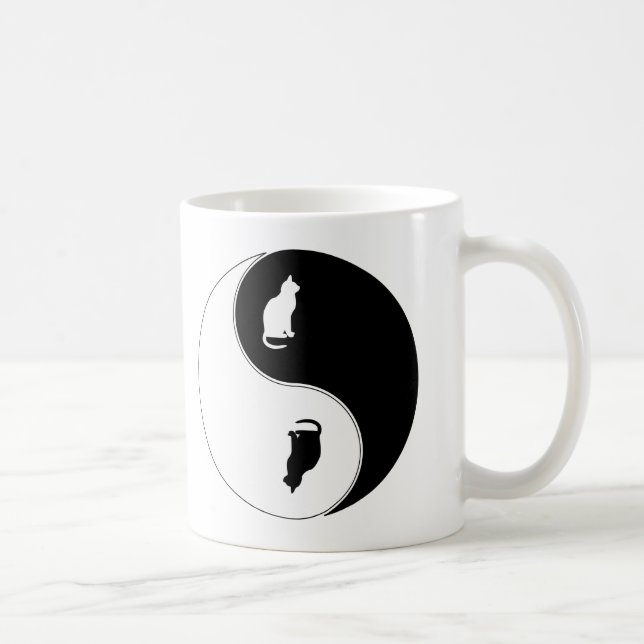 Mug Chat de Yin Yang (Droite)