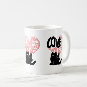 Mug Chat drôle d'amour de soi