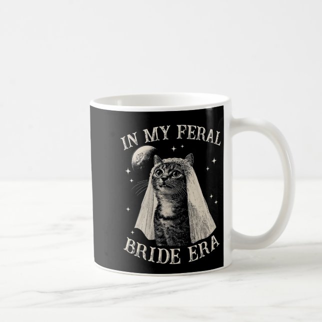 Mug Chat Drôle Dans Mon Ère De Mariée Sauvage Fiançail (Droite)