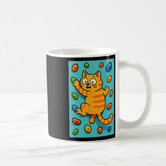 Mug Chat drôle grimpeur de roche mur de bouldering gri