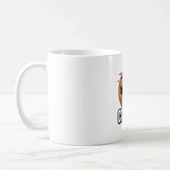 Mug Chat effrayant CTRL C Conception vectorielle Hallo (Gauche)