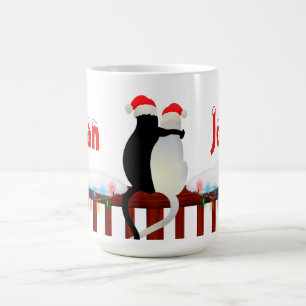 Mug Chat En Casquette Noël Personnalisé