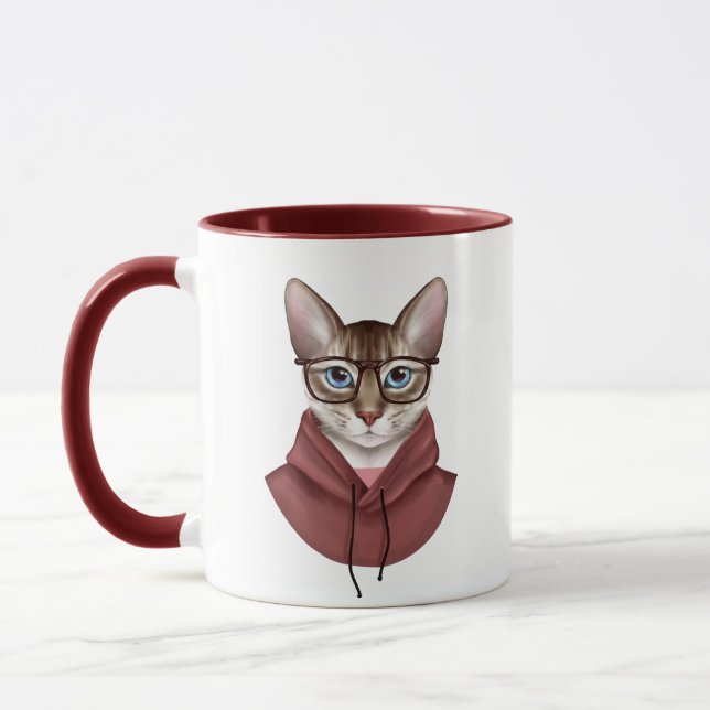 Mug Chat en lunettes (Gauche)