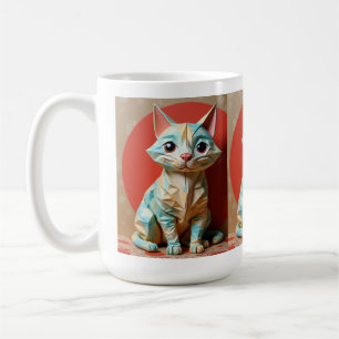 Mug Chat en papier Origami