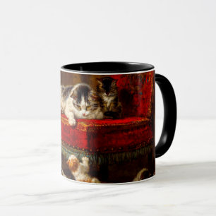 Mug Chat et chatons Jouer avec chaise