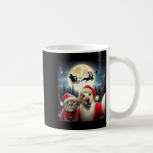Mug Chat et chien drôle selfie avec le Père Noël Noël