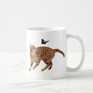 Mug Chat et papillon d'Ocicat