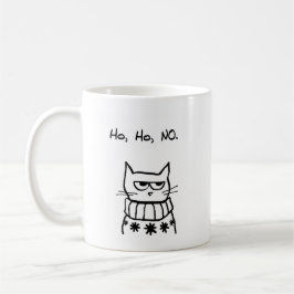 Mug Chat fâché dans un chandail de Noël - Noël drôle