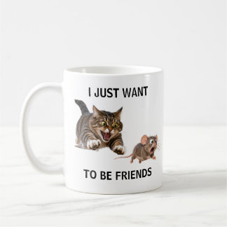Mug Chat féroce poursuit une souris paniquée