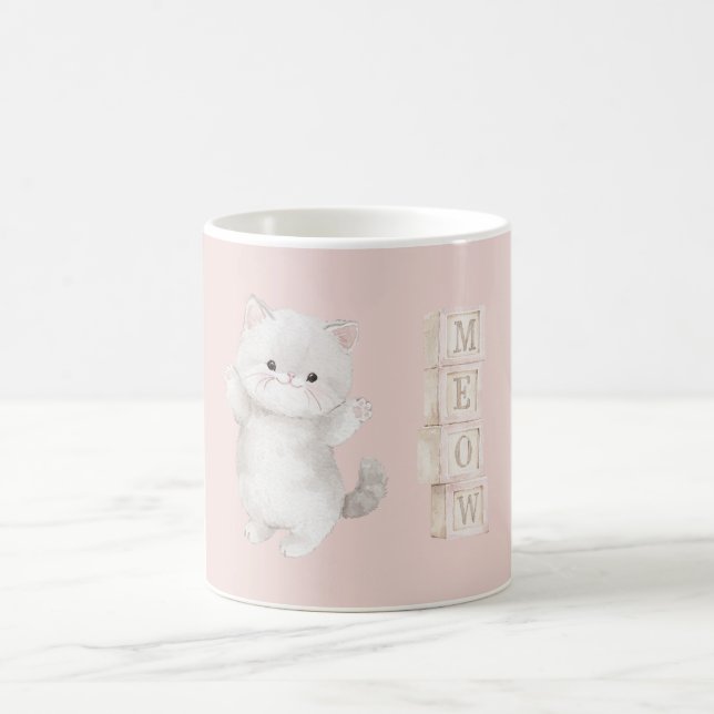 Mug Chat Gris Clair Miaou Minou (Centre)
