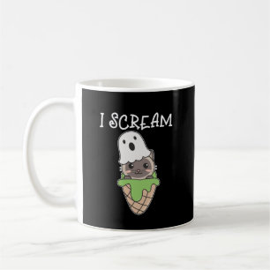 Mug Chat Halloween Ghost I Scream Ice Cream Pun