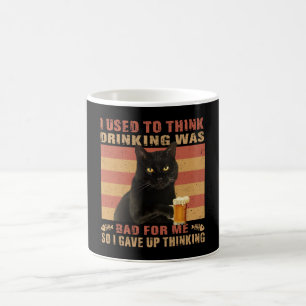Mug Chat Je Pensais Que Boire Était Mauvais Chat Noir
