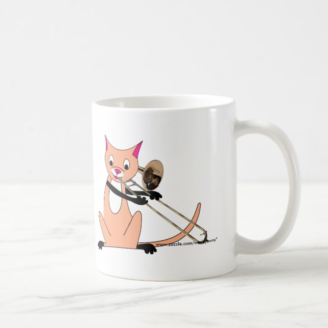 Mug Chat jouant le trombone (Droite)