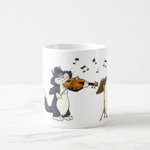 Mug Chat jouant le violon