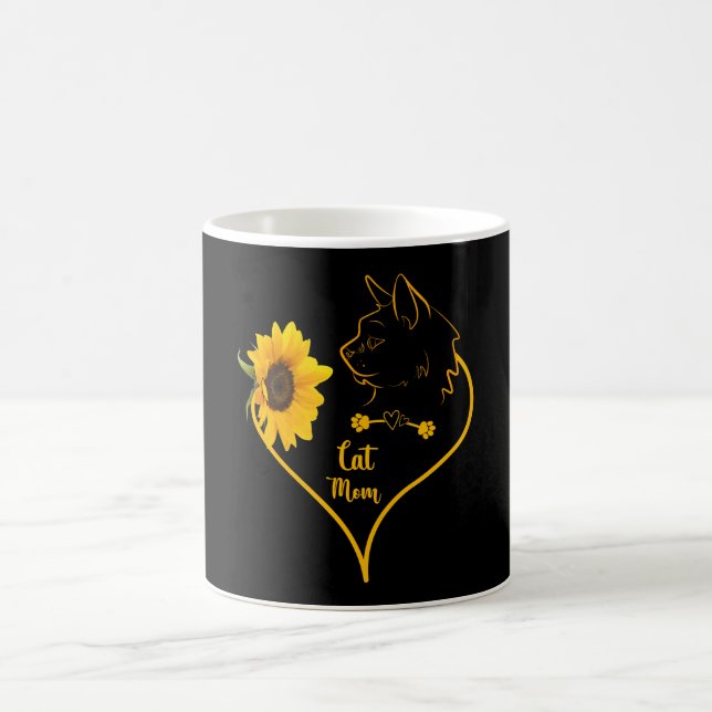 Mug Chat Maman avec tournesol mignonne Amoureux de les (Centre)