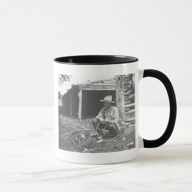 Mug Chat mangeant hors d'un café Can. (Droite)