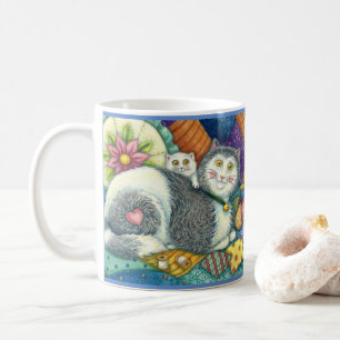 MUG CHAT MÈRE & CUISINE, QUILTS EN PATCHWORK, PINCUSHI