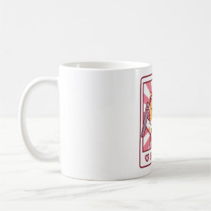 Mug Chat mignon avec photo de ramen nouilles Doodle