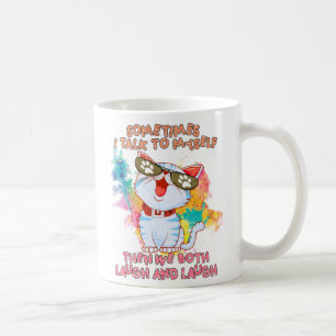 Mug Chat mignon drôle Parfois, Je Me Parle À Moi-Mêm