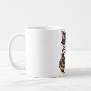 Mug chat mignon été Drapeau US Memorial Day