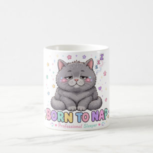 Mug Chat mignon né pour faire la sieste