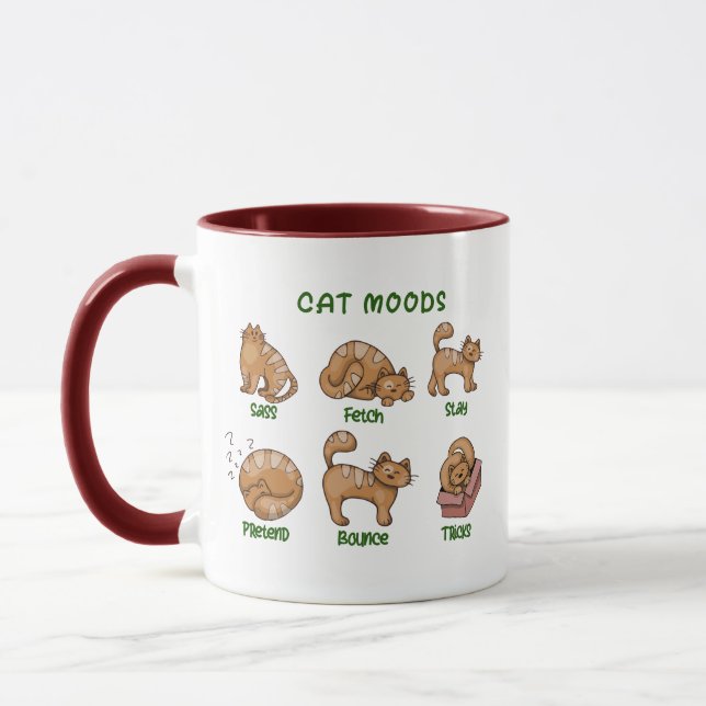 Mug Chat Moods Puschat lady Pet Funny Chat Mom (Gauche)